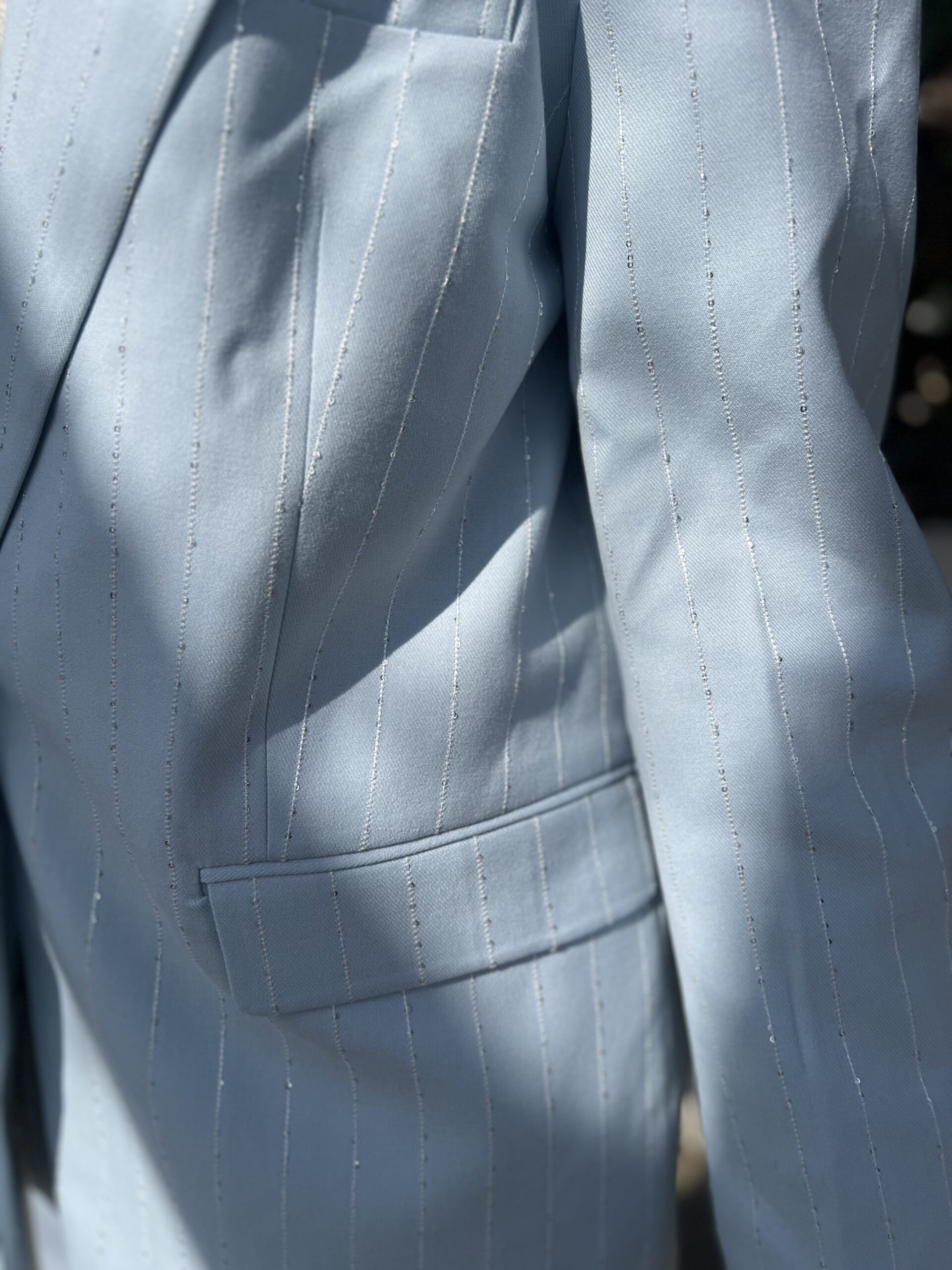 Aaiko Kendal blazer lichtblauw detail foto
