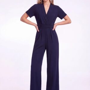 Freebird Vasili Short Sleeve Jumpsuit Navy