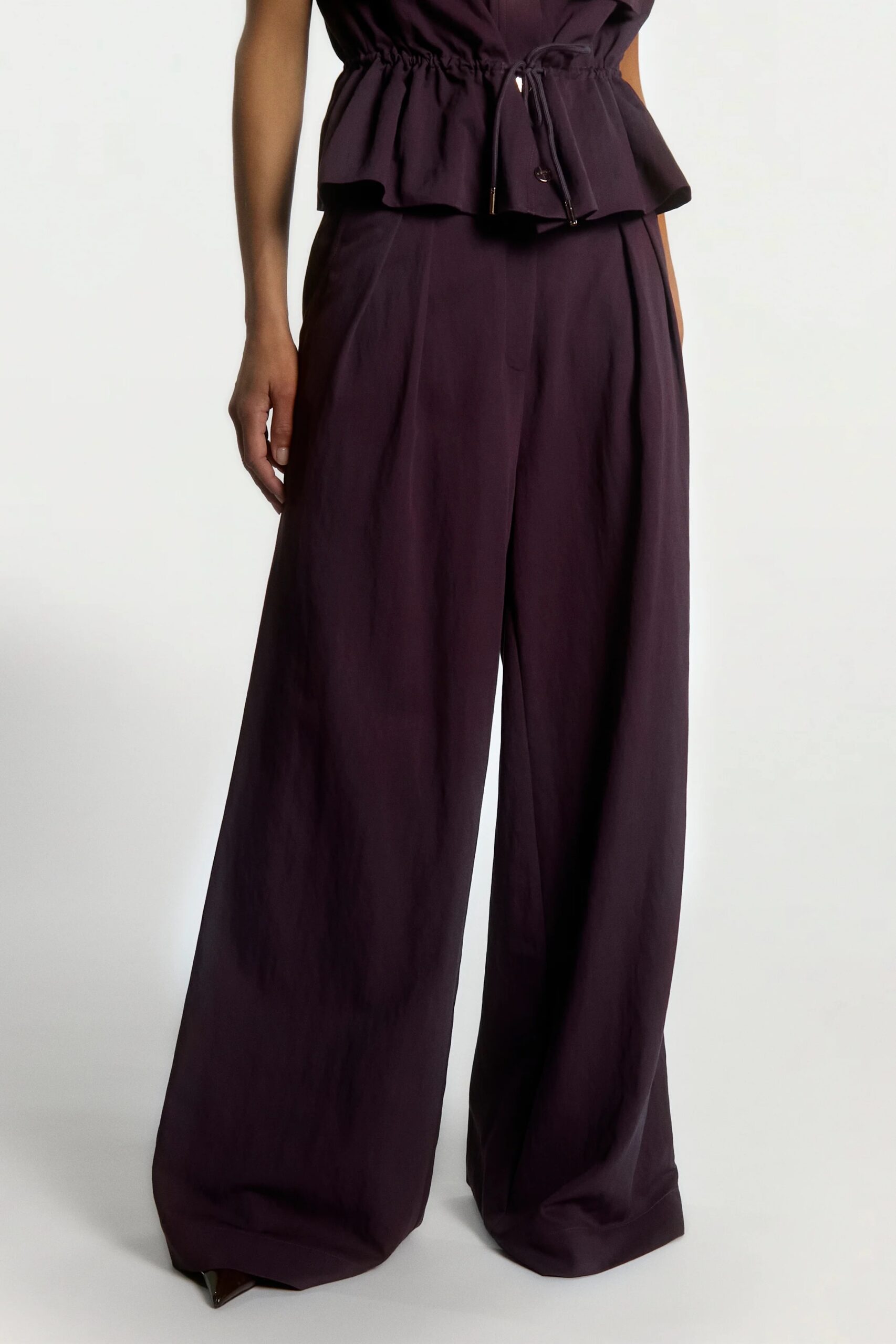 Aaiko Frederique broek paars close-up