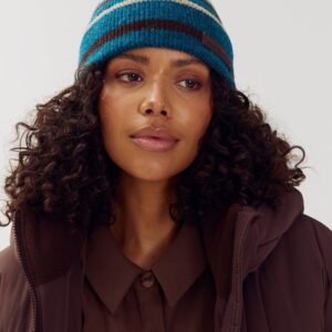 Harper & Yve Beanie harper AW6NACC03 teal model foto voorkant