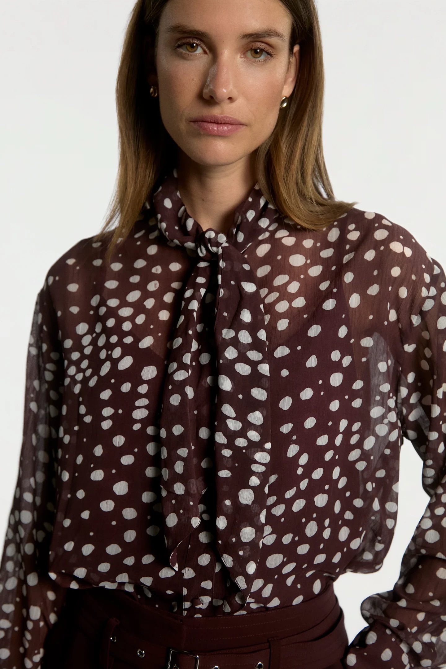 Aaiko Janesse blouse bordeaux close-up