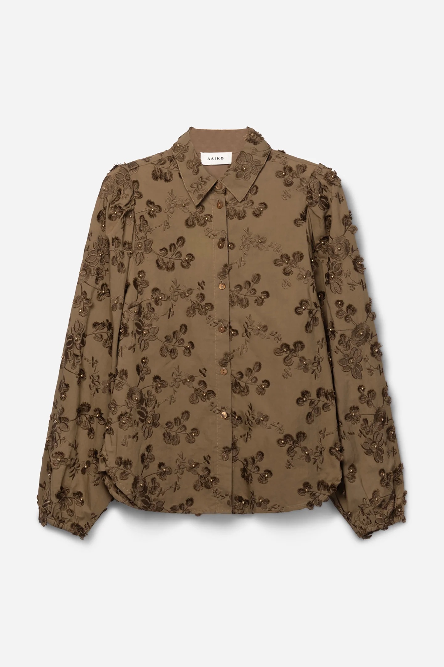 Aaiko Lien beads blouse groen packshot
