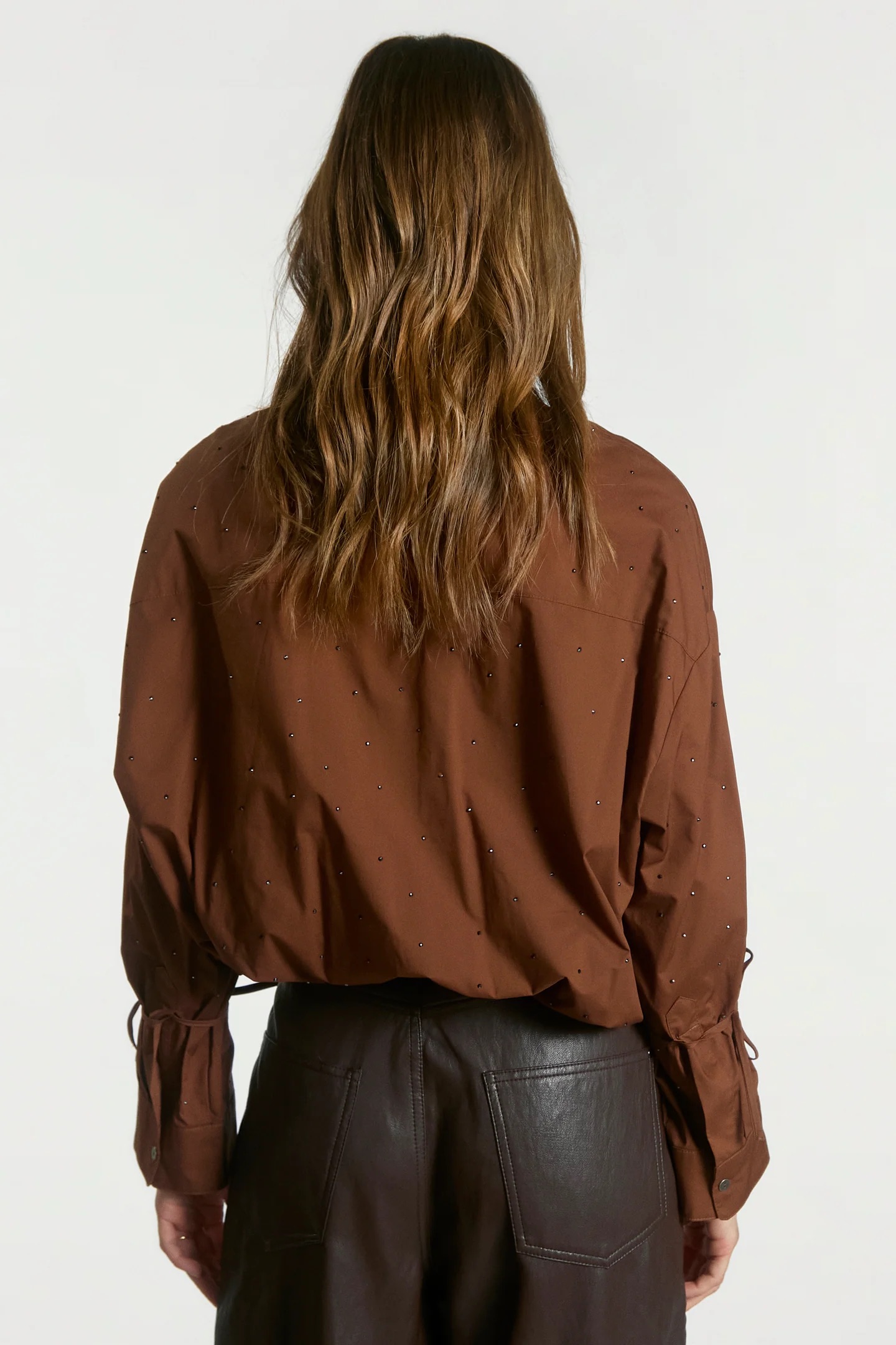 Aaiko Mikkie blouse bruin achterkant