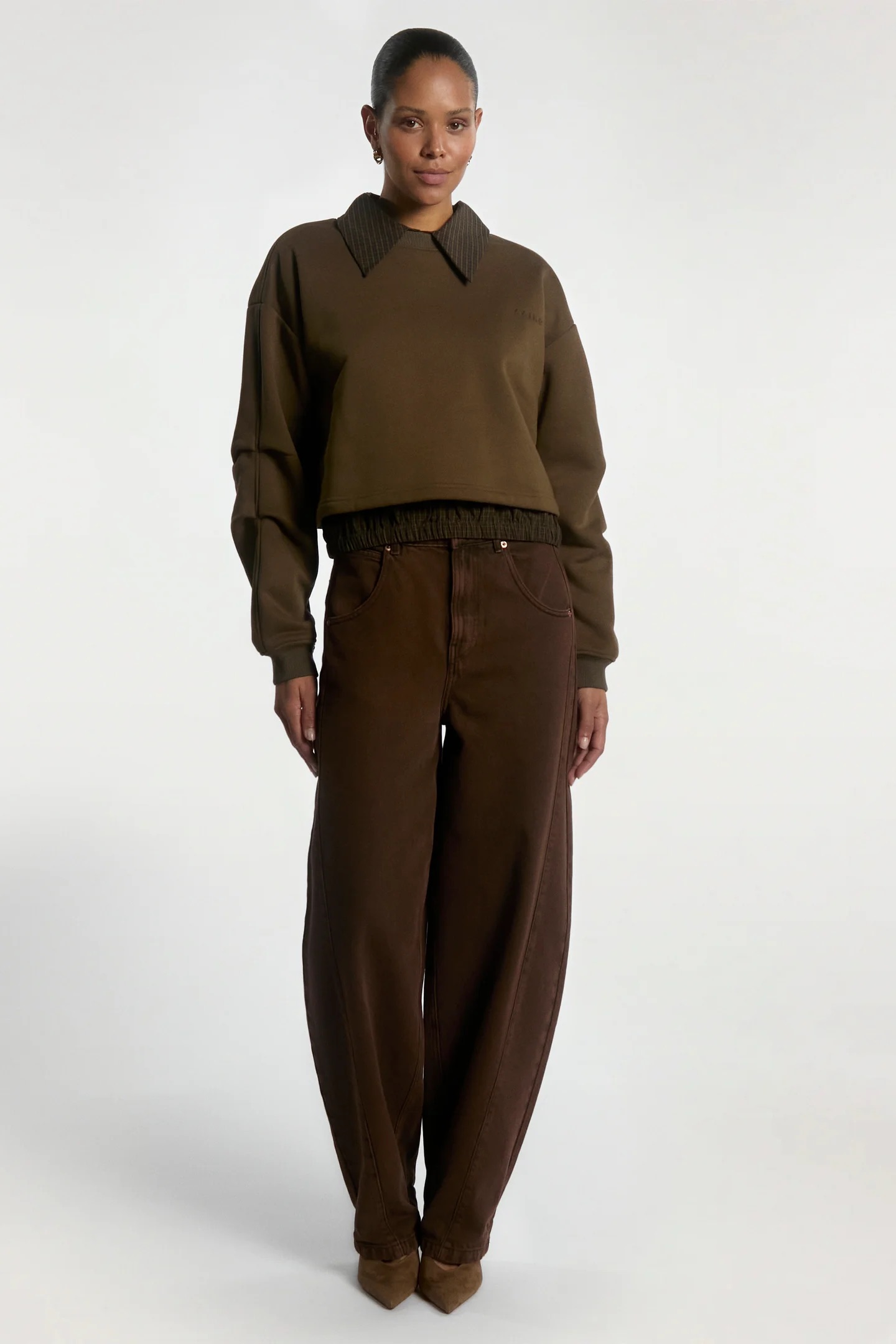 Aaiko Mure check trui groen volledige outfit