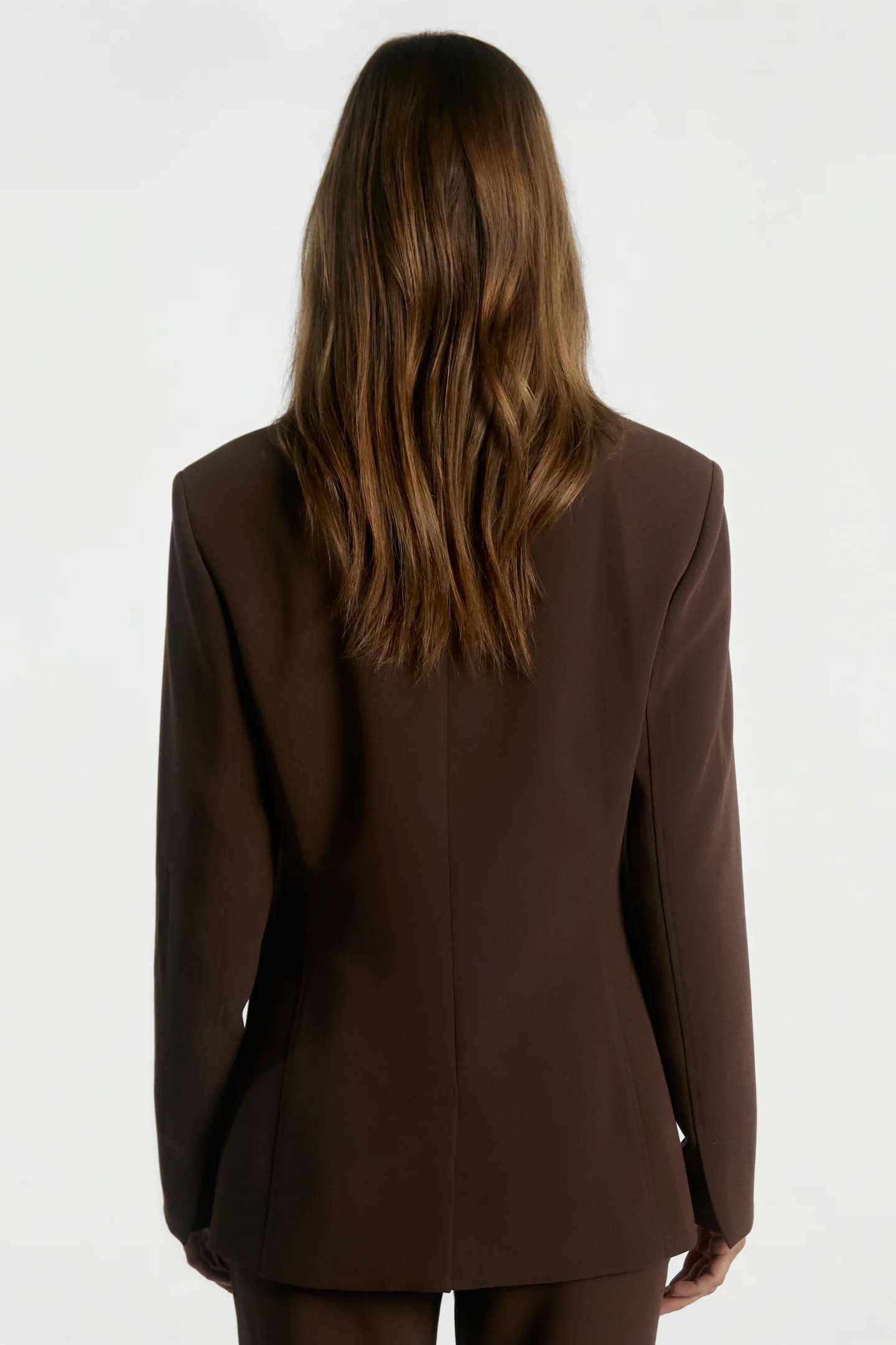 Aaiko Toulon blazer donker bruin achterkant