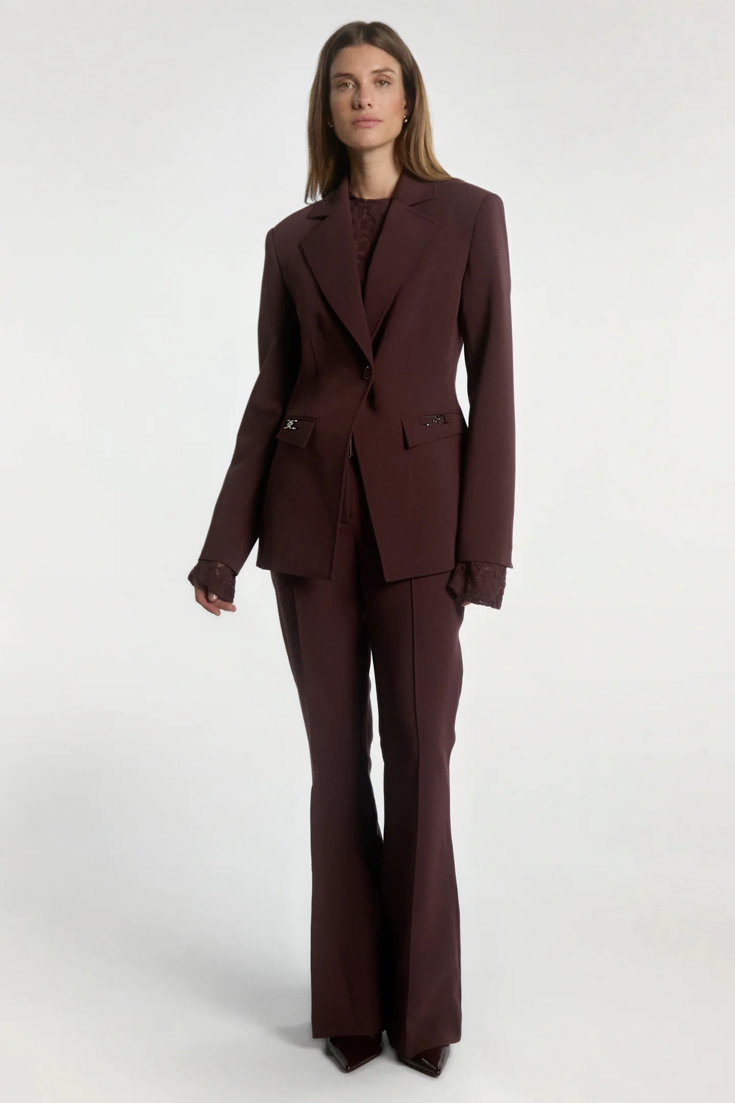 Aaiko Toulon blazer rood volledige outfit