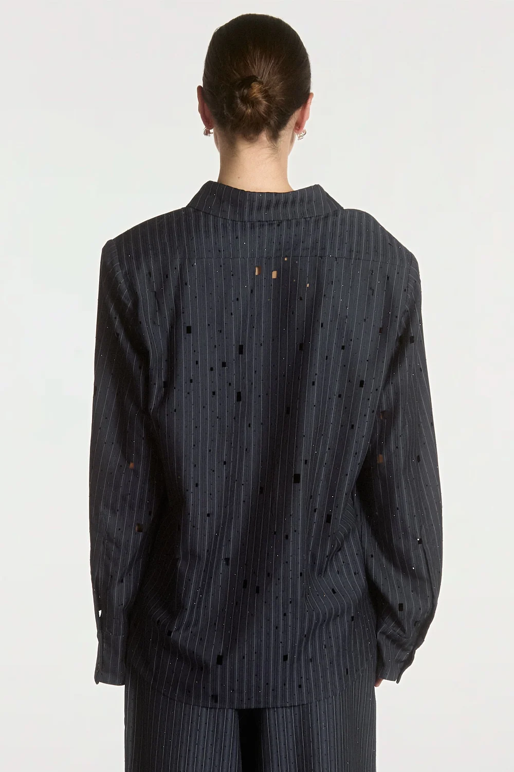 Aaiko Heida blouse donkerblauw achterkant