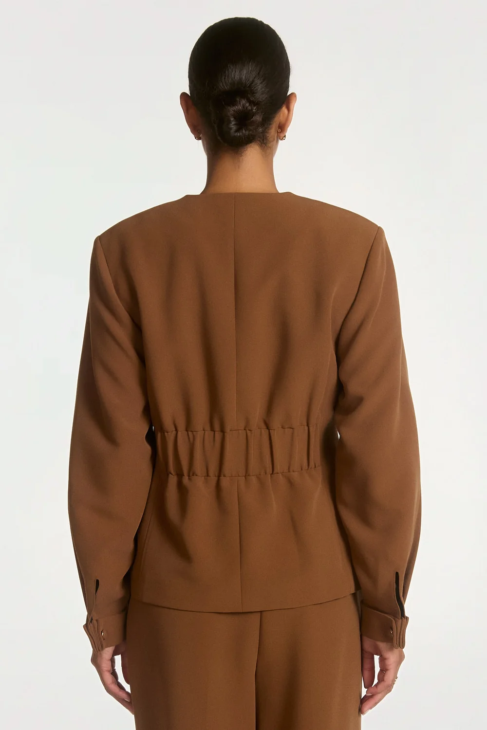 Aaiko Kayla blazer bruin achterkant details