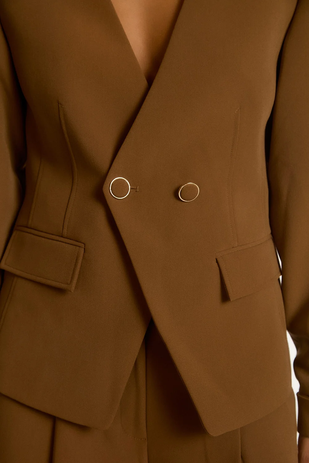 Aaiko Kayla blazer bruin details knopen
