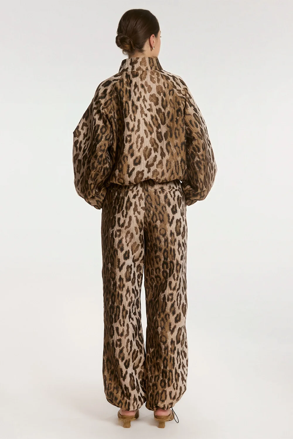 Aaiko Lora animal jacket bruin achterkant volledig