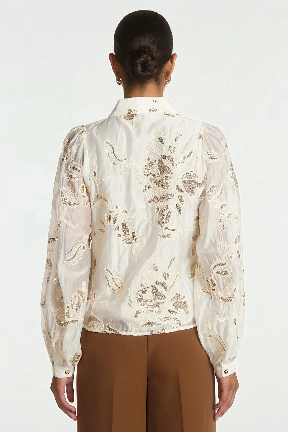 Aaiko Rose blouse crème achterkant