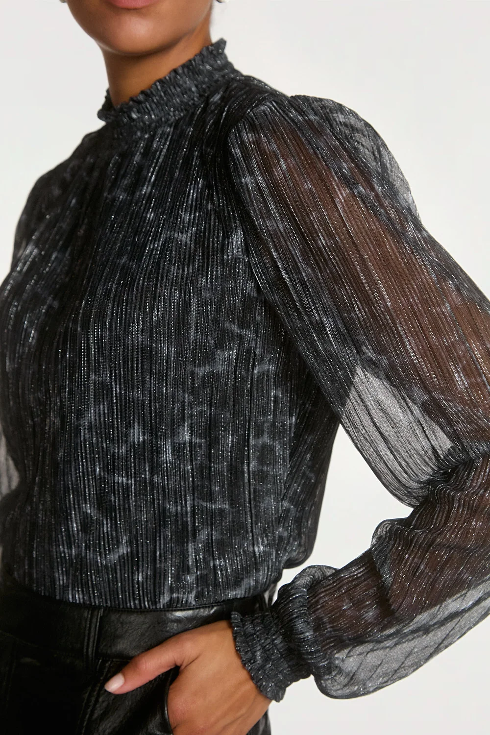 Aaiko Tory animal top blauw close-up