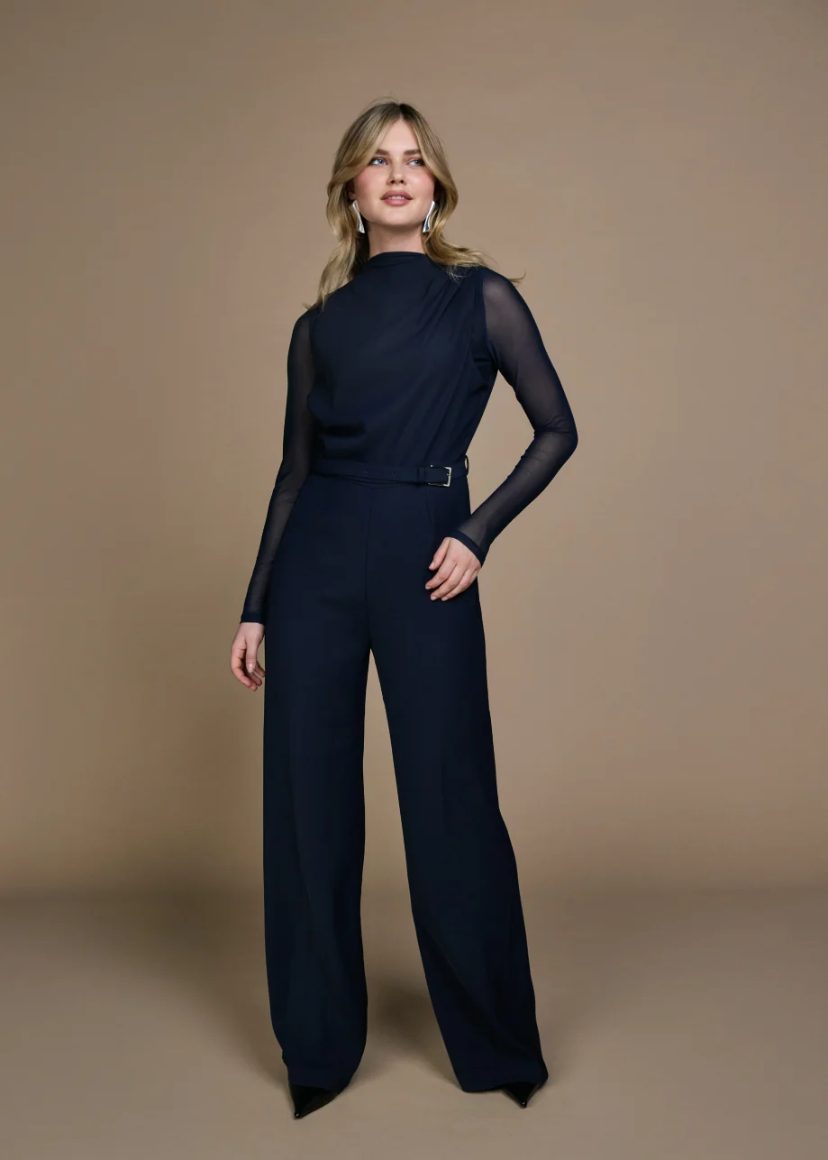 Freebird Tally Lange Mouw Top - Midnight Blue gehele outfit