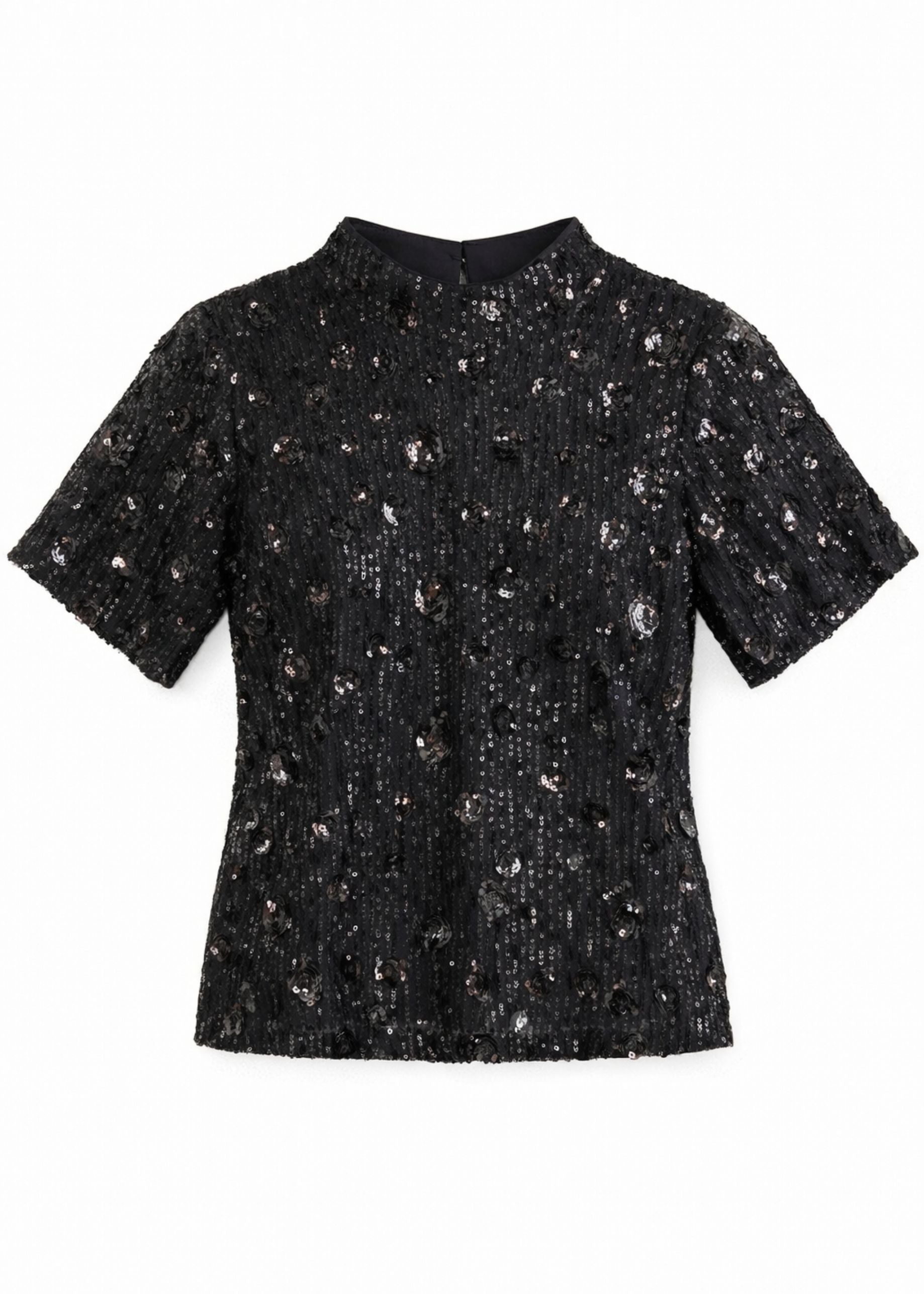 Freebird Tessalia Top in Zwart, vrijstaand vooraanzicht