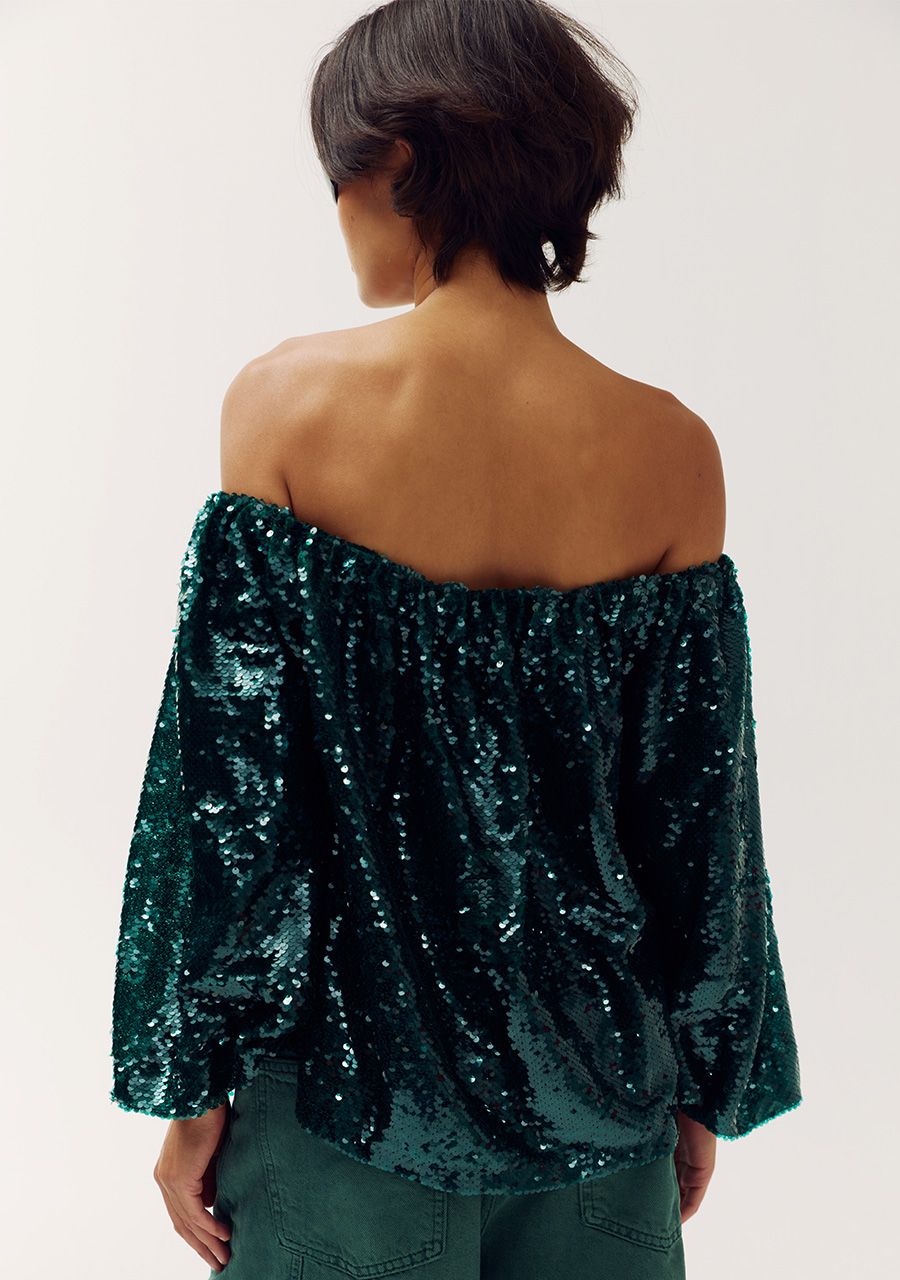 Harper & Yve Top Laurel achterkant glitter